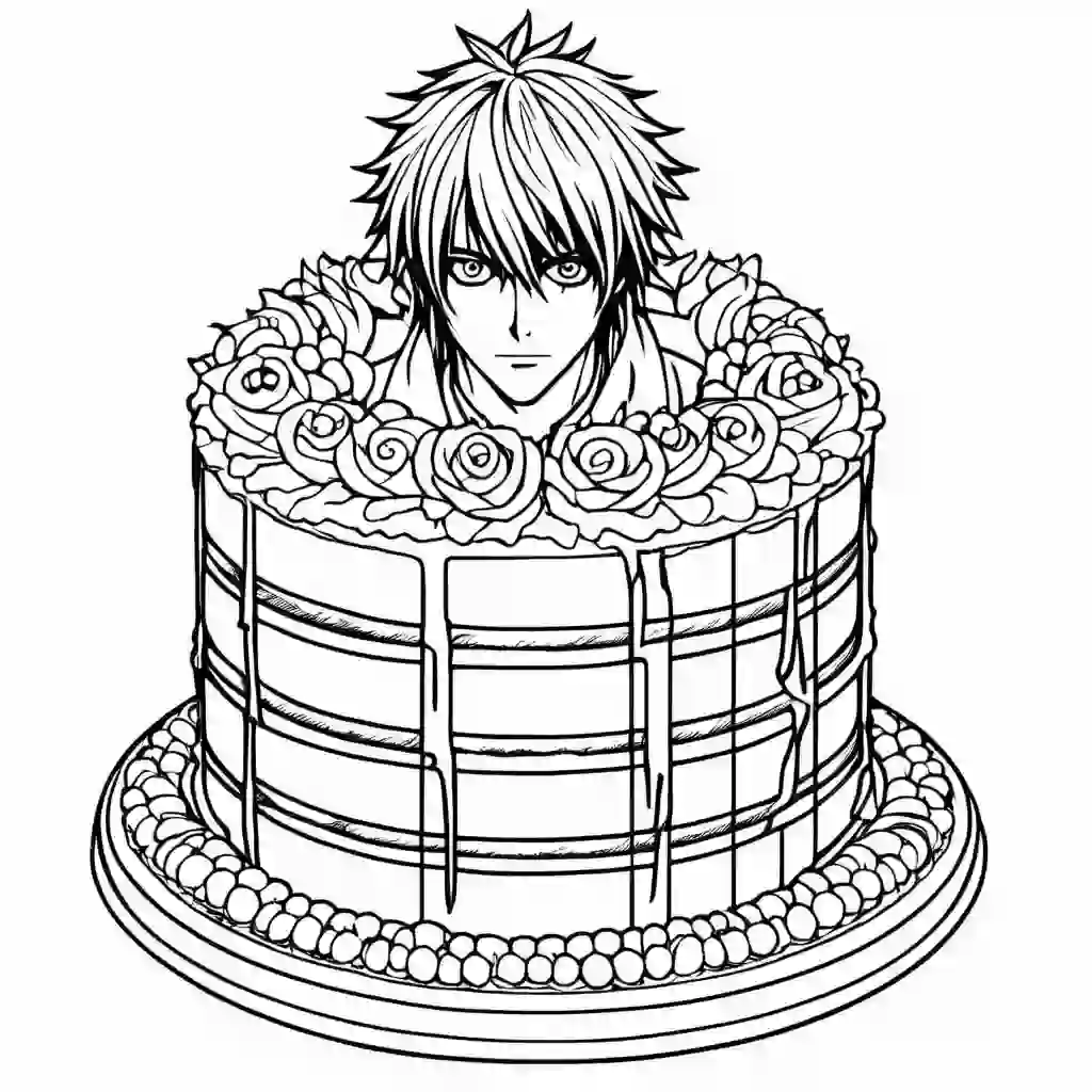 L's Cake (Death Note) coloring pages